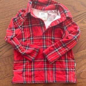 Little Sleepies Red Plaid Button Down Shirt